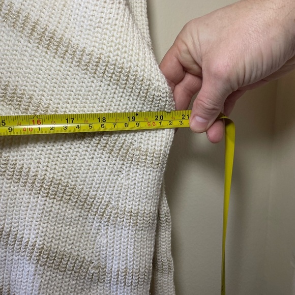 ✨Talbots Knitted Gold Sparkly Sweater Size X #B1 - Picture 7 of 7